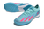 Chuteiras Futsal Adidas Elite Série X Messi Azul Fluorescente com detalhe Rosa e Roxo