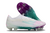 Chuteiras Adidas X Speedflow + FG Branco/Azul  Fluorescente com detalhes Rosa, Roxo e Verde - messi -fast