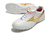 Chuteira Society Mizuno Morelia Cup Wave Rivaldo Classic Branco com detalhe Dourado - loja online