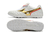 Chuteira Society Mizuno Morelia Cup Wave Rivaldo Classic Branco com detalhe Dourado