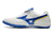 Chuteira Society Mizuno Morelia Cup Wave Rivaldo Classic Branco com detalhe Azul