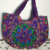 Bolsa Boho Bordado Indiano Ombro Roxa