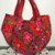 Bolsa Boho Bordado Indiano Ombro Pink