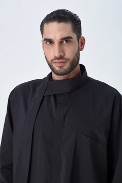 CAMISA OVERSIZE GINGA BLACK POPLIN en internet