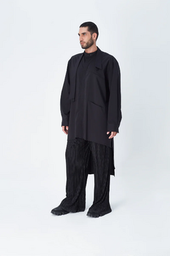 CAMISA OVERSIZE GINGA BLACK POPLIN