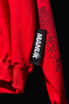 MANUK.HOODIE/001NYC>>red - tienda online