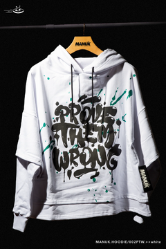 MANUK.HOODIE/002.>>PTW WHITE