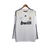 Camisa Retrô Real Madrid I 09/10 manga longa - Masculina Adidas - Branca com detalhes em preto e amarelo