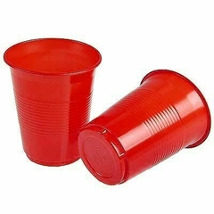 Copo Descartável 200ml Vermelho - 50 unidades