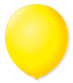 Balão Látex Liso Amarelo Citrino N.9 - 50 Unidades