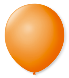 Balão Látex Liso Laranja N.9 - 50 Unidades