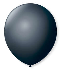 Balão Látex Liso Preto N.9 - 50 Unidades