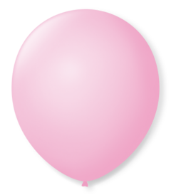 Balão Látex Liso Rosa Claro N.9 - 50 Unidades