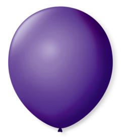 Balão Látex Liso Roxo N.9 - 50 Unidades