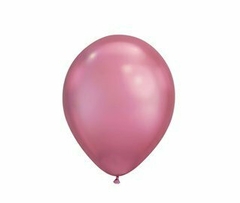 Balão Látex Metálico Rosa N.9 - 50 Unidades