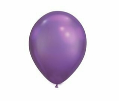 Balão Látex Metálico Roxo N.9 - 50 Unidades