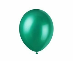 Balão Látex Metálico Verde N.9 - 50 Unidades