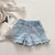 Shorts jeans babado - comprar online