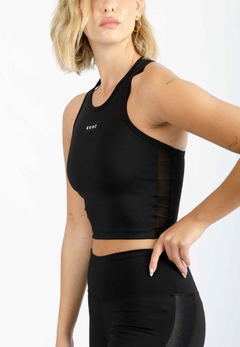 Top Crop con lateral microtul- Kent/Danseur