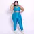 Legging Clássica + Top Luiza Compressão Azul Capri