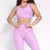 Legging Clássica + Top Liss Jacquard Ondinha Rosé - Liss Fitness