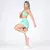 Short Orla + Top Dani Suplex Poliamida Verde Candy - Liss Fitness