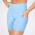 Short Bolso + Top Carol Suplex Poliamida Azul Candy - Liss Fitness