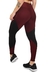 Calça com Detalhe Preto Legging Marsala | REF: LC1 - Moda Fitness e Moda Casual- Endorfit