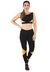 Cropped + Calça Legging Preto e Amarelo Conjunto Fitness | REF: LX036