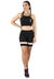 Cropped Alcinha Preto + Shorts Preto Com Elastico Conjunto Fitness | REF: LX047 - comprar online