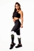 2 peças Conjunto Fitness Calça Legging Feminino Preta com Verde Militar e Branco Cintura Alta e Cropped Alcinha Academia | REF: CSV5 - comprar online