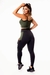 2 peças Conjunto Fitness Calça Legging Preta com detalhe no Bolso Lateral em Verde Militar e Cropped Alcinha | REF: CSV10 na internet