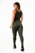 2 peças Conjunto Calça Legging Fitness Feminino Verde Militar Cintura Alta e Cropped Regata Academia | REF: CSV23 - comprar online