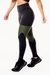 Calça Legging Fitness Academia Cintura Alta Preta com Detalhes em Verde Militar | REF: SV2 - comprar online