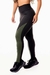 Calça Legging Fitness Academiar Cintura Alta Preta com Recortes Verde Militar e Detalhe Listra em Vivo Branco | REF: SV45 - comprar online