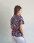 CASACA ESTAMPADA FLORAL CON VIVO FUCSIA - Filtex