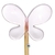 Vareta Borboleta Rosa G 26x4mm (1un) - comprar online