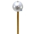 Vareta Bola Pérola Natural M com Strass 26x4mm (1un)