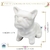 Enfeite Cachorro de Cerâmica Branco 7x6x4cm (1un) - comprar online