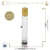 Vidro Rollon 10ml Transparente com Tampa Ouro (1un) na internet