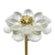 Vareta Flor Branca com Detalhe Ouro 25x3mm (1un) - comprar online