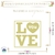 Etiqueta Quadrada Transparente Love You Ouro (6un) - comprar online