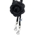 Cordão Preto Pingo com Flor de Tecido (1un) - comprar online