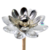 Vareta Concha Cristal Flor Prata Com Strass 26x4mm (1un) - comprar online