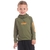 Camiseta Manga Longa Ninja (com Touca) Fishing Co Infantil - Verde Militar - comprar online