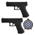 Combo Pistola Airsoft Spring Rossi Glock V307 - 11 Tiros + Alvo