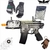 Rifle de Airsoft Dboys S&t Mod. M4 Ris Baby Full Metal + Luva + Bbs + Chaveiro