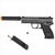 Pistola de Airsoft Elétrica Double Eagle M81 Modelo Hk Usp + Silenciador + Speed Loader