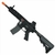 Rifle de Airsoft G&g Modelo Gr16 Cqw Rush Blowback Preto Bivolt + 1000 Bb's