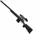 Rifle de Airsoft Spring APS Apm40a3 Bolt Action Sniper Preto + Luneta Shilba Triax 4x28 Retículo Luminoso